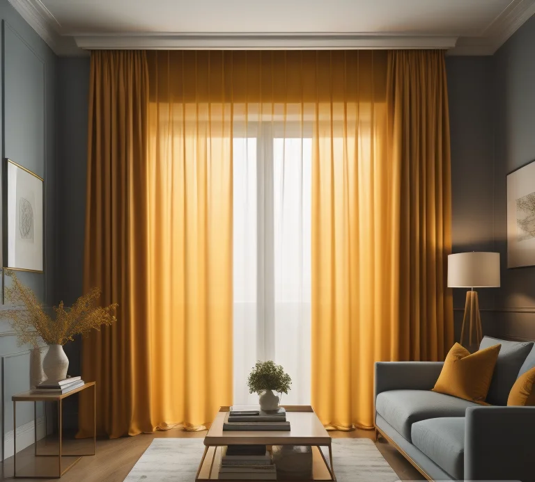 motorized curtain in a bedroom Dubai