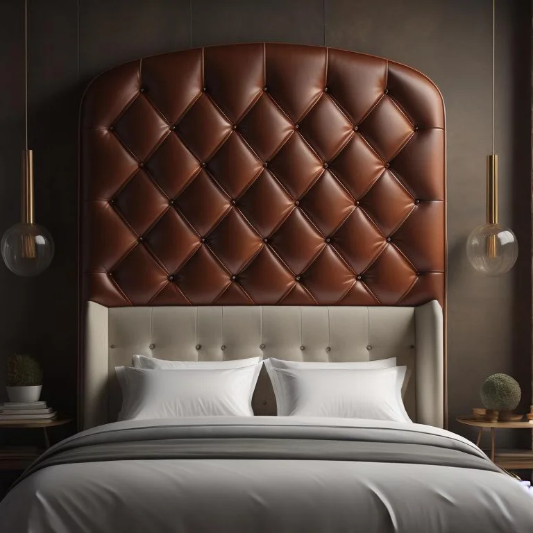 a headboard in bedroom