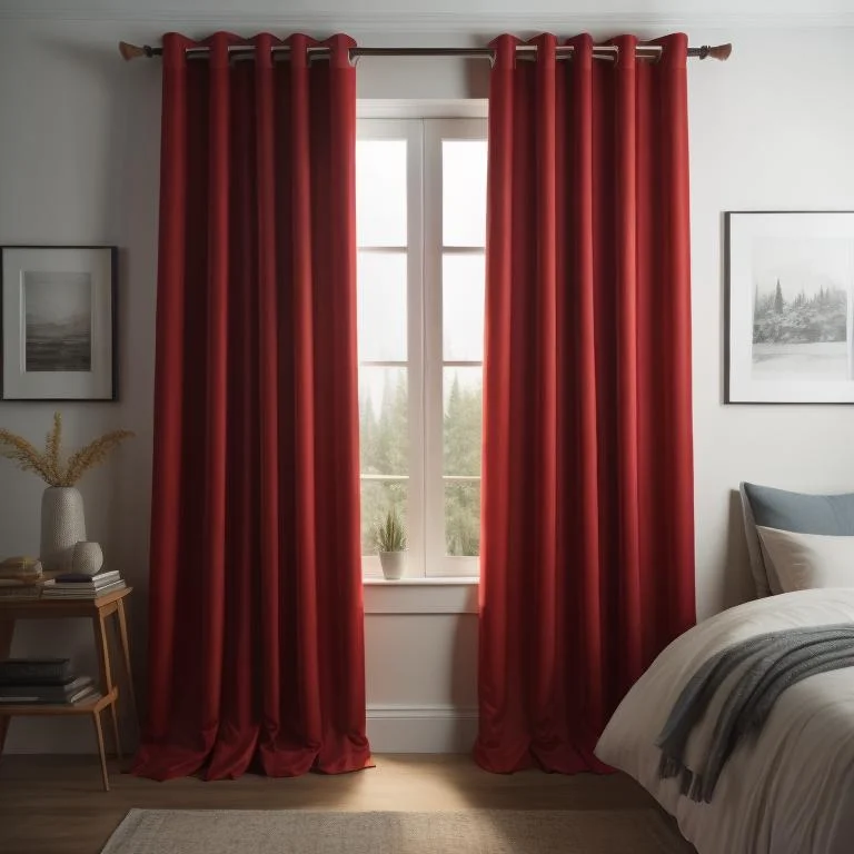 a blackout curtain in living room