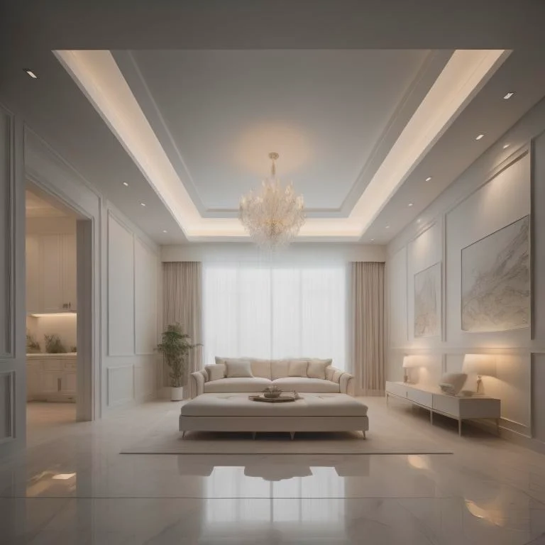 gypsum ceilings in a living room Dubai