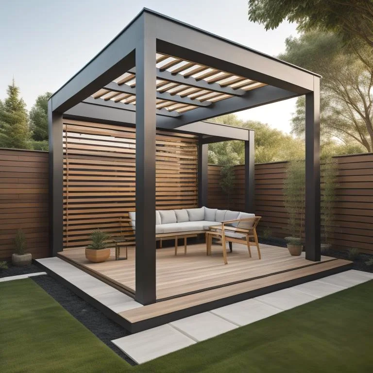 an aluminum pergola in outdoor