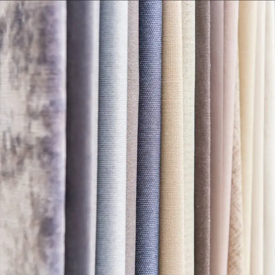 collection of curtain and sofa fabric materials Dubai