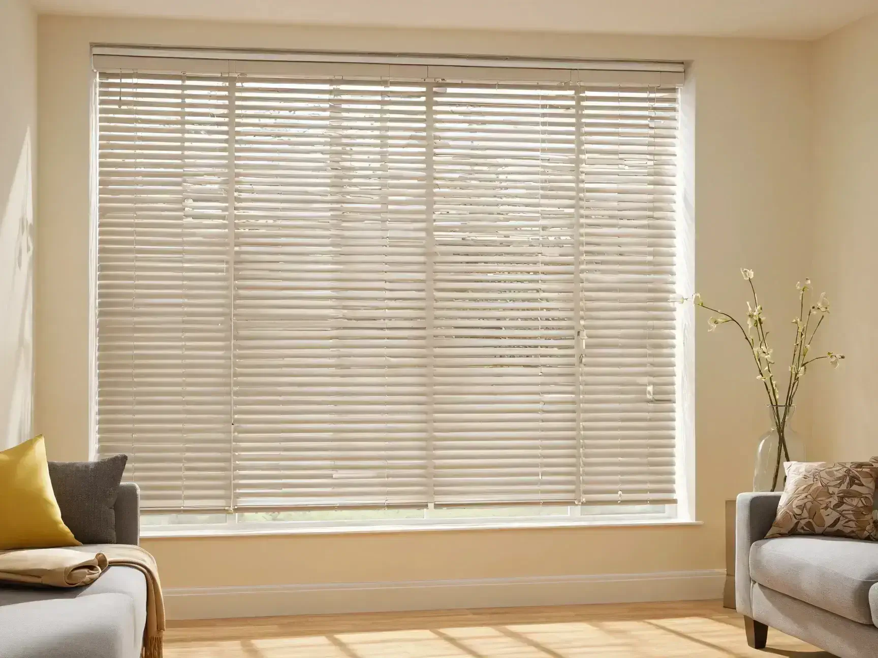 a Venetian blinds in living room Dubai